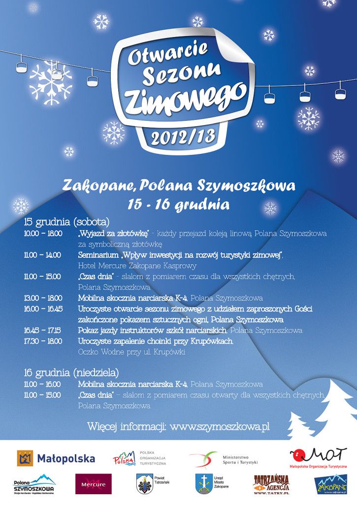 Ogolnopolskie Otwarcie Sezonu Zimowego - plakat